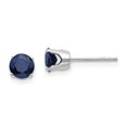 thumbnail image 1 of Boucles d'Oreilles Saphir en Or Blanc 14 Carats, 1 of 2