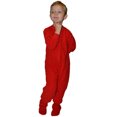 thumbnail image 2 of Big Feet PJs Little Boys Infant Toddler Red Fleece Footed Pajamas Sleeper, 2 of 2