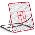 thumbnail image 1 of Équipement d'Entraînement pour Filets de Baseball – Entraîneur Robuste 4 X 4,5 Pi à Dos Ouvert Ajustable (Rouge) – Rebondisseur à 5 Angles pour Lancer/attaquer – Résistant aux UV et Portable pour Entraînement en Solo/équipe, 1 of 7