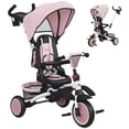 thumbnail image 1 of Qaba Tricycle 6 en 1 pour Tout-Petits de 1 à 5 Ans avec Poignée de Poussée, Rose, 1 of 10