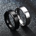 thumbnail image 3 of Wide Anti-rust Men Ring Stainless Steel Simple Exquisite Engagement Ring Fashion Jewelry, 3 of 10