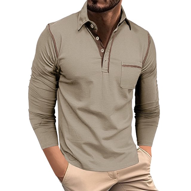 Birdeem Chemise/haut à Manches Longues Ajustée à Boutons pour Hommes
