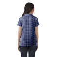 thumbnail image 4 of Moomaya Chemise Tunique Style Enveloppant pour Femmes en Coton Décontracté Col Classique Boutonné, 4 of 6