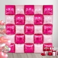 thumbnail image 1 of SINGOMON 25 Pcs Toile de Fond de Ballons Roses Ballons Carrés Rose Vif Toile de Fond de Ballon en Feuille Carrée Double Face Arche de Ballon en Feuille Kit de Guirlande de Ballons Roses pour Décorations de Fête Roses, 1 of 8