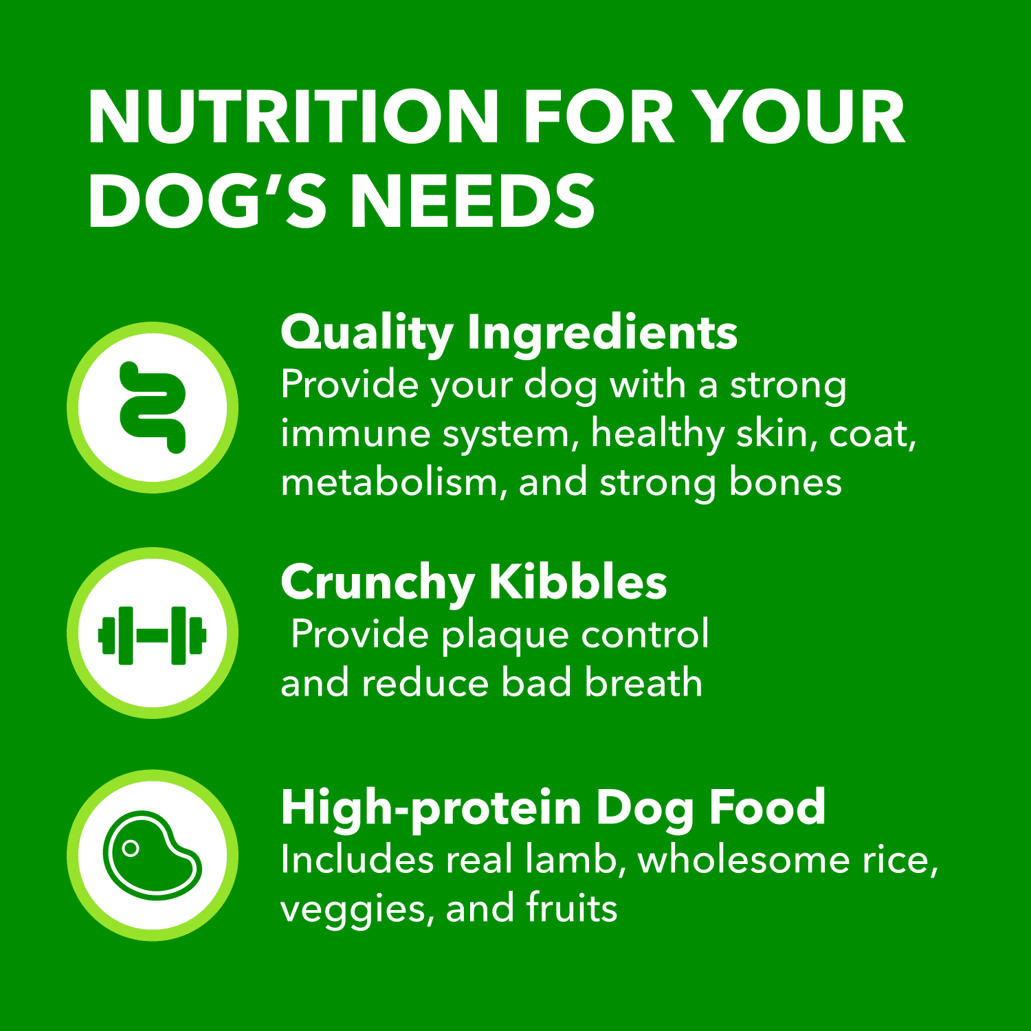 Iams Mini Bouchées Nourriture Sèche pour Chien Adulte Recette à l'Agneau et au Riz 1.5kg
