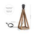 thumbnail image 3 of Bouclair Natural Wood Prism Lamp Base, 3 of 3