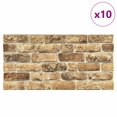thumbnail image 2 of vidaXL Panneaux Muraux 3D avec Design de Briques de Sable Foncé 10 Pcs EPS, 2 of 5