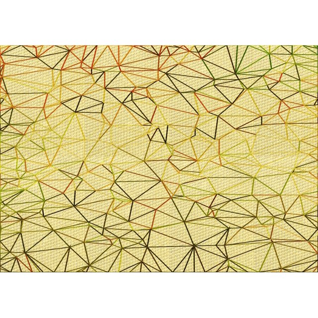 Ahgly Company Machine Washable Indoor Rectangle Transitional Sun Yellow Area Rugs, 3' x 5'