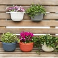 thumbnail image 3 of Wall Hanging Planters Railing Hanging Planters Plastic Plants Pot Wall Mounted Hanging Basket Fence Flower Pots Plants Container with Hooks 1pc, 3 of 9