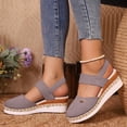 thumbnail image 2 of Sandale Compensée Platform à Bout Fermé pour Femmes, Talon Décontracté, Sandales Habillées, Chaussures d'Été Confortables Antidérapantes avec Bride de Cheville à Boucle Ajustable, 2 of 6