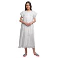 thumbnail image 2 of Moomaya Chemise de Nuit Imprimée pour Femme Mi-Mollet en Coton à Manches Courtes, 2 of 6
