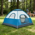 thumbnail image 4 of EGNMCR Tente de Camping et de Randonnée Automatique pour 3 à 4 Personnes, Portable, Instantanée, Imperméable, avec Sac de Rangement, Légère, Idéale pour la Randonnée, la Plage et les Pique-Niques. Toile en Polyester., 4 of 6