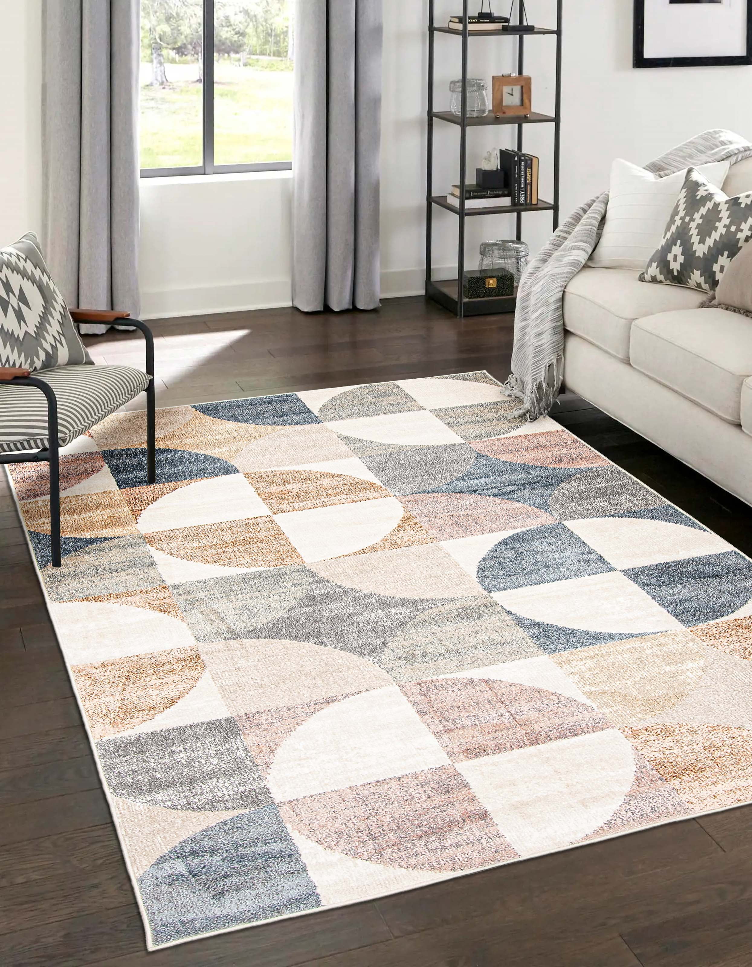 ECARPET Bennett Tapis Contemporain / Moderne pour Salon, Chambre, Salle A Manger, Entrée, Couloir et Plus Encore.