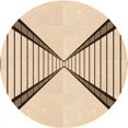 thumbnail image 1 of Ahgly Company Tapis d'Intérieur Lavables en Machine, Ronds, Brun Cuivre Transitionnel, Ronds de 6 Pi, 1 of 7