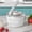 White, variant on Fruit Vegetable Drainer, Manual Press Dewaterer, Household Kitchen Salad Dehydrator, Large Capacity, One-Click Stop, Compact Storage, for Various Fruits Vegetables