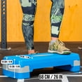 thumbnail image 2 of PRISP Adjustable Aerobic Stepper, 2 Height Levels (10/15cm - 4"/6") Exercise Step Platform for Home Gym and Fitness Training; 68 x 28cm, 2 of 9