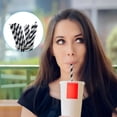 thumbnail image 3 of Fridja Clearance Under 5$ 100pc Paper Disposable Straws, 3 of 5