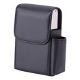 thumbnail image 4 of KLKCMS Lighter Holder Case PU Leather Cigar Box for 20 Sticks , No No Texture Black, 4 of 7
