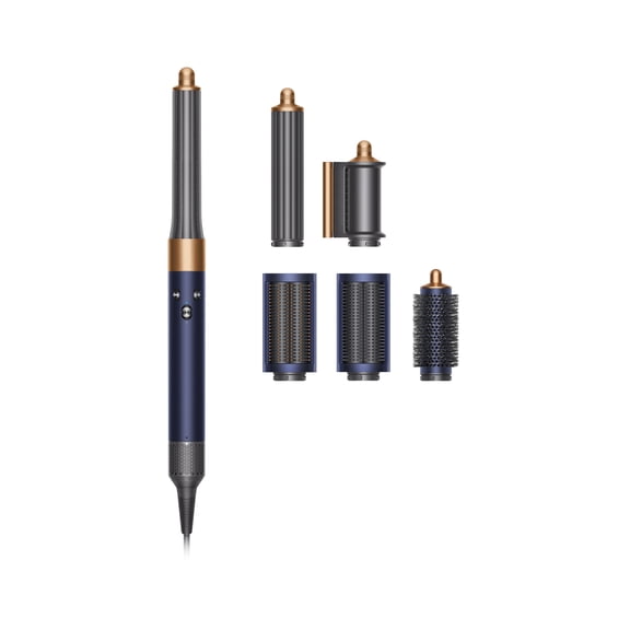 Dyson Magasin Officiel - Airwrap Multi-Styler Complet Long, Bleu Foncé/cuivre, Remis à Neuf
