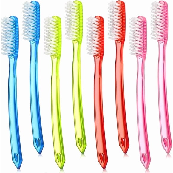 Zopeal Extra Hard Toothbrush 8 Pack Large Head Firm Bristle Adult Toothbrush