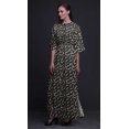 thumbnail image 3 of Bimba Robe Longue Maxi Imprimée de Roses et Renoncules en Rayonne pour Femmes avec Fente Latérale-Moyenne, 3 of 6