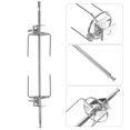 thumbnail image 2 of Miangastore Fourchette de BBQ Rotative en Acier Inoxydable pour la Maison Argent Facile à Transporter et à Ranger 1 Ensemble, 2 of 5