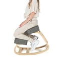 thumbnail image 1 of Gymax Ergonomic Kneeling Chair Rocking Stool Upright Posture Office Furniture Grey, 1 of 10