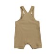 thumbnail image 3 of Xingqing Summer Newborn Baby Girls Boys Rompers 6 Colors Rainbow Printed Strap Sleeveless Button Jumpsuits, 3 of 7
