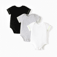 thumbnail image 1 of PatPat Baby's Cotton Solid Mint Colorful Short-sleeve Bodysuit, 1 of 5