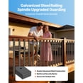 thumbnail image 2 of VEVOR 61 Pack Deck Balusters, 32.28 in Galvanized Steel Railing Spindles, Hollow Rectangle Metal Decking Stair Balusters with Pre-Drilled Hole, End Caps, Screws, Black, 2 of 9