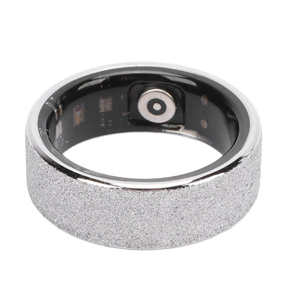 Bague Traqueur de Mise en Forme, Modes Sport Puce Intelligente Acier Inoxydable Résine Application Paillettes IP68 Étanche Bague Intelligente pour Couples 8#,9#,10#,11#,12#