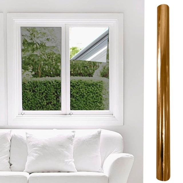 One-Way Reflective Window Film for Sun Blocking, Heat Control with UV Protection, Static Cling Installation Without Glue, Upgraded Kit for Office or Home Windows