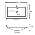 thumbnail image 4 of American Imaginations 23.82-in. W 1 Hole Ceramic Top Set In White Color - Overflow Drain Incl. AI-30748, 4 of 9