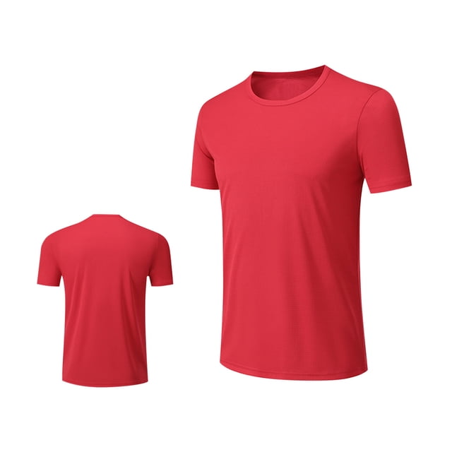 cfhntfmh T-Shirts Athlétiques pour Hommes Extensibles à Col Rond T-Shirt de Course et d'Entraînement Confortable Léger à Manches Courtes Hauts de Gym