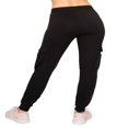 thumbnail image 3 of CHOK Pantalon Cargo Jogger Décontracté Super Doux pour Femmes Noir G, 3 of 6