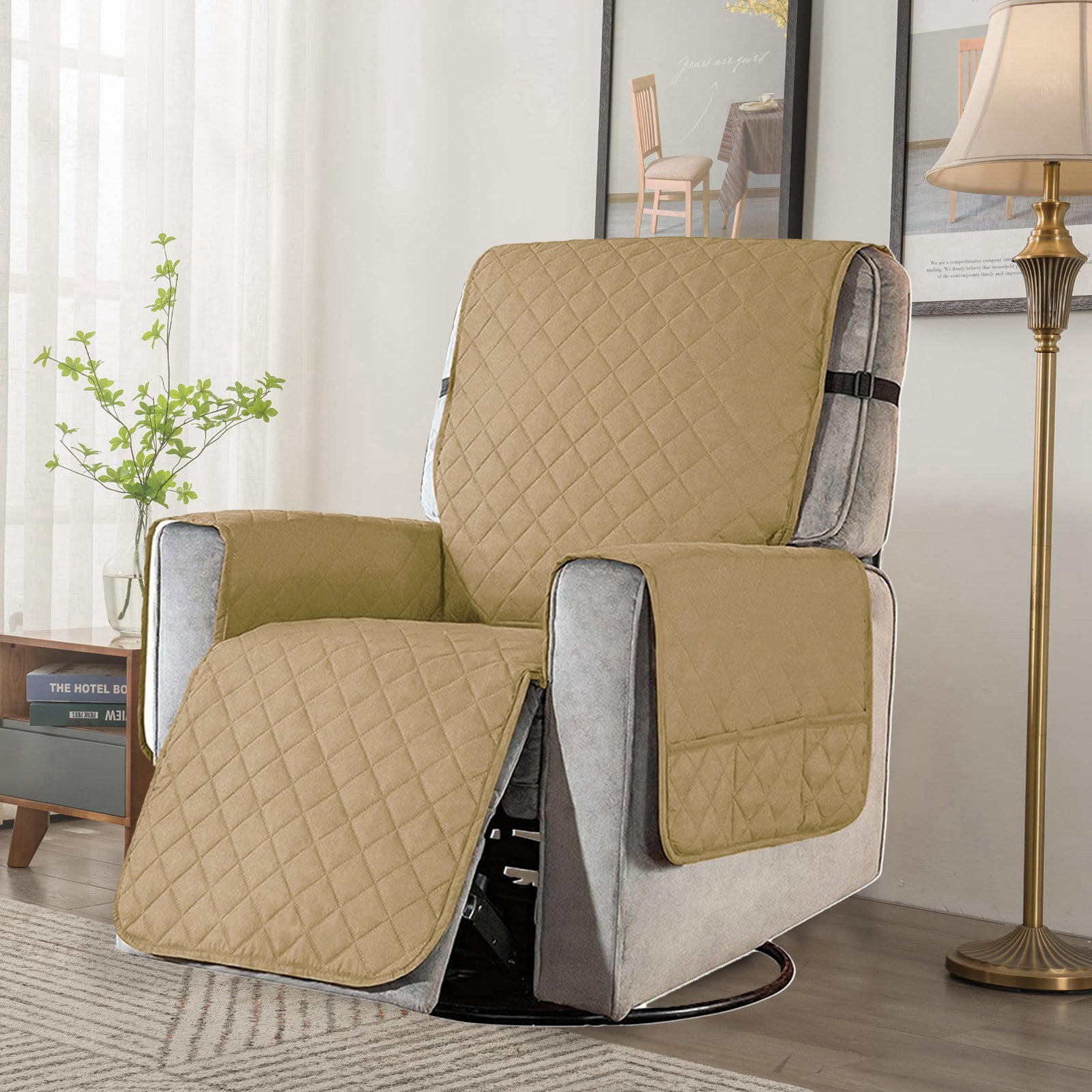 Housse Extensible pour Fauteuil Inclinable, Protecteur de Meuble Imprimé, Housse de Fauteuil Lavable pour Sofa et Chaise
