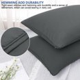 thumbnail image 4 of PiccoCasa 2Pcs Brushed Microfiber Zippered Pillowcases Dark Gray Queen, 4 of 7