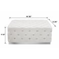 thumbnail image 2 of K-Living Tufted Ottoman in Beige with Chrome-Toned Stainless Steel Base for Living Room, 2 of 6