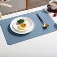thumbnail image 2 of Rectangular Leather Placemat Solid Colour Faux Leather Placemats , Coffee Mats, Kitchen Table Mats, Easy To Clean Kitchen Table Mats, 2 of 7