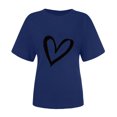 thumbnail image 4 of Diufon Hauts de la Saint-Valentin pour Femmes, Tunique Décontractée à Manches Courtes, Chandail à Col Rond, Blouse Tendance Mignonne à Imprimé Graphique, 4 of 6