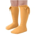 thumbnail image 1 of FAIWAD Baby Girls Knee High Socks Cotton Ruffled Tube Stockings Infant Toddler Cute Daily Long Socks, 1 of 4