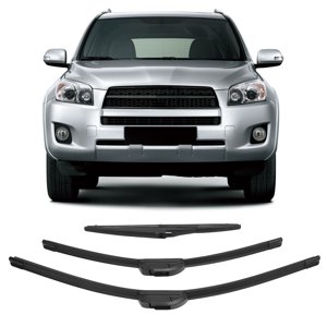 Ensemble de 3 Des lames d'épices, 24in 17in 12in Pare-brise Wiper Blades Set Tranquillité Exceptionnelle Durabilité pour Mirage 2014-2020