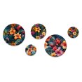 thumbnail image 3 of Designart "Vibrant Multicolor Hibiscus Paradise" Large Metal Wall Art Set - Multi Panel Tropical Metal Art Decor, 3 of 6