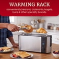 thumbnail image 3 of Elite Gourmet ECT3200 2-Slice, 1 Long Slot, Slim Toaster, Reheat, 6 Toast Settings, Defrost, Cancel Functions, Built-in Warming Rack, Extra Wide Slots for Bagels Waffles, Stainles, 3 of 9