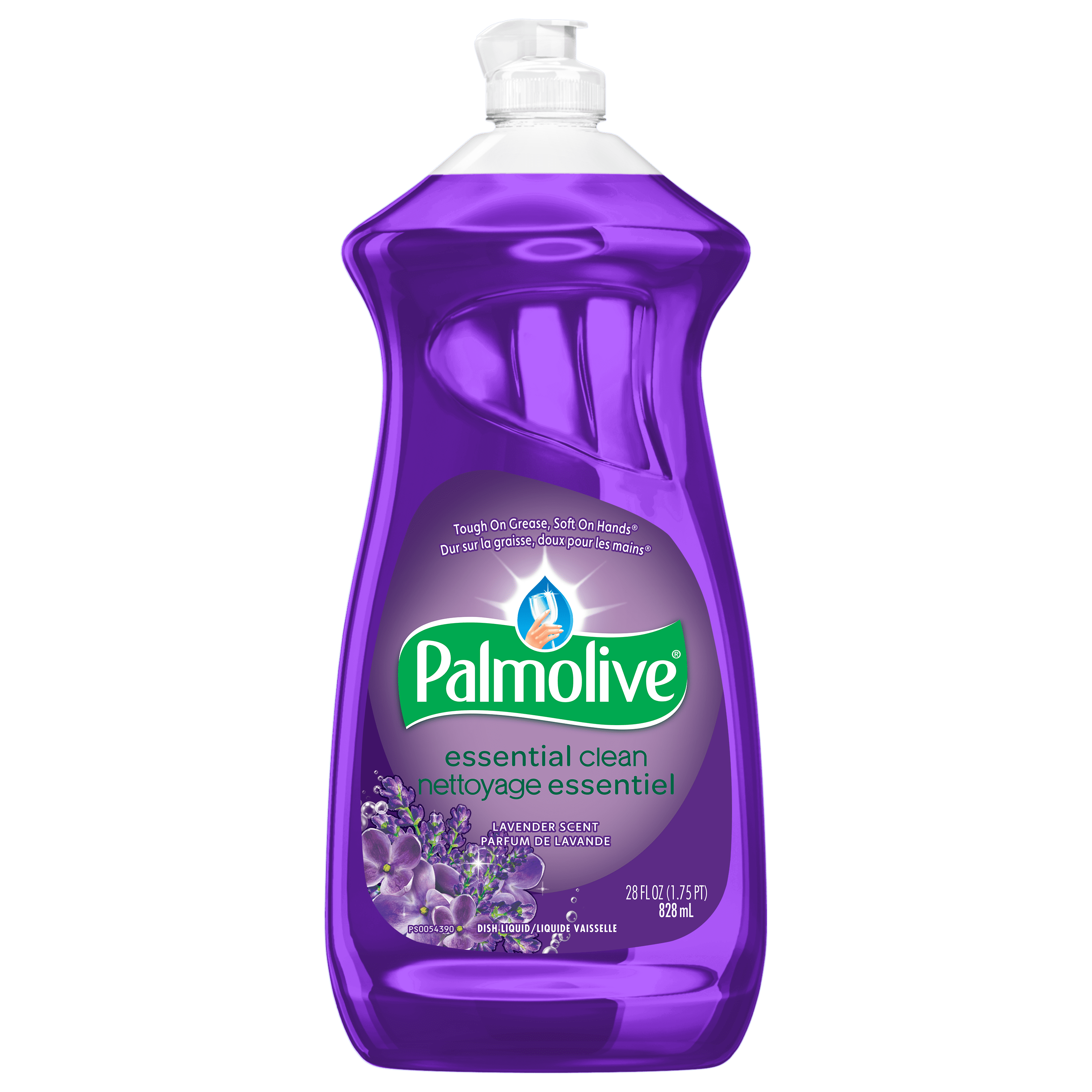 Palmolive Essential Clean Liquid Dish Soap, 4X Grease & Stain Fighting, Lavender Scent, 828 mL
