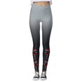 thumbnail image 2 of Leggings Chauds de Noël pour Femmes Leggings de Noël pour Femmes Dégradé Flocon de Neige Imprimé Taille Haute Compression (Noir m), 2 of 5