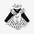 thumbnail image 1 of PatPat Baby Girl Rabbit Pattern Ruffle Long Sleeve Romper, 1 of 2