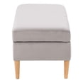 thumbnail image 2 of Pouf de rangement en velours Perry, gris clair, 2 of 9