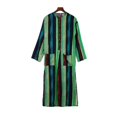 thumbnail image 2 of Birdeem Robe Décontractée de Mode pour Homme à Manches Longues, Double Poche, Imprimé à Rayures, Longue Chemise, 2 of 12