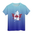 thumbnail image 4 of PMVFHDE Canada Day T-Shirt à Motif Imprimé de Feuille d'Érable Haut Musical Filles T-Shirt à Manches Courtes T-Shirt d'Été à Col Rond Coupe Décontractée Chandails de Base, 4 of 4